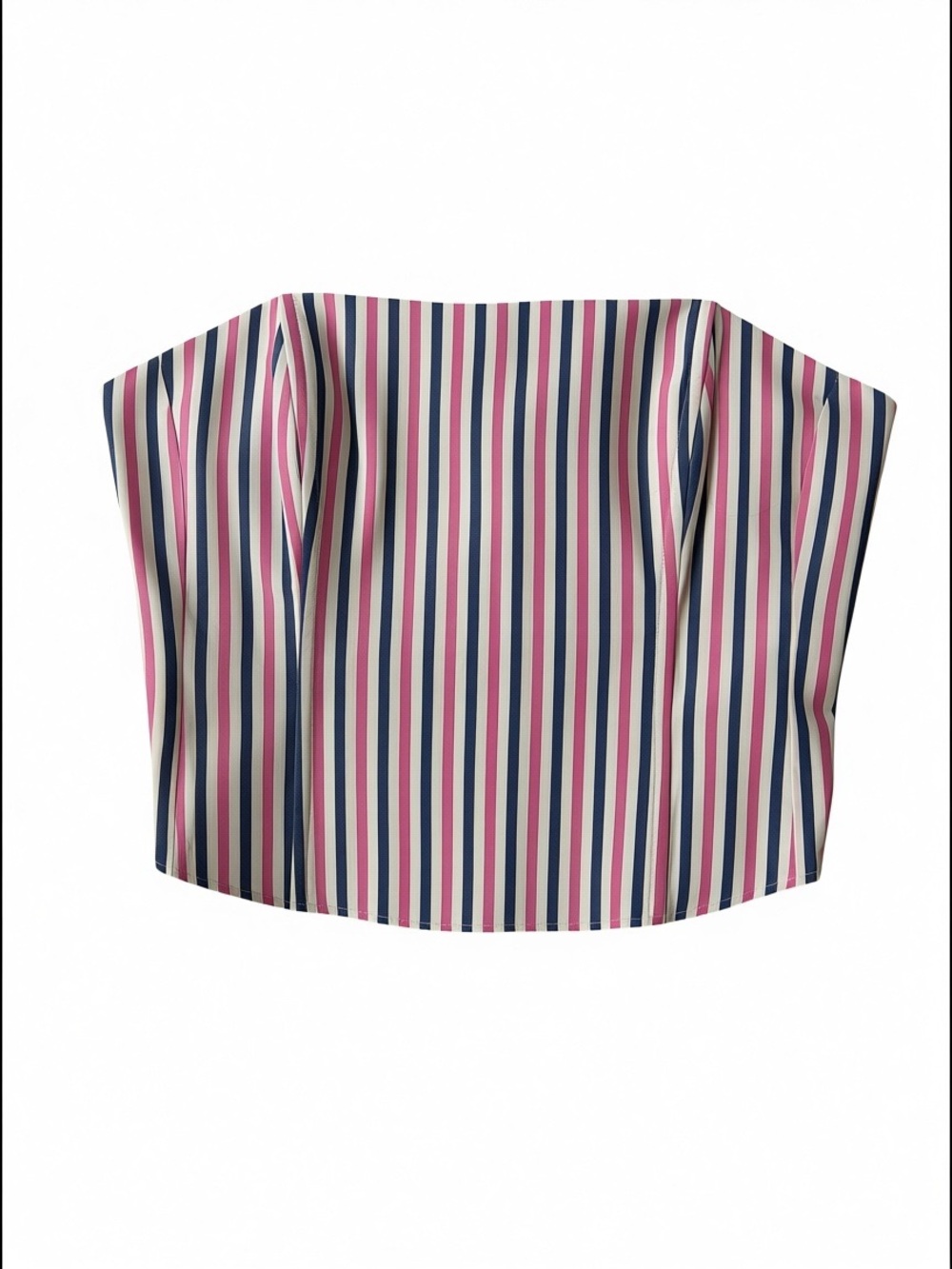 Favorite Daughter Lanai Pink Blue Striped Strapless Corset Bustier Top 10 NWOT - Picture 2 of 9
